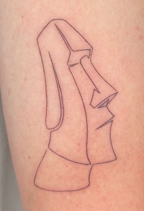 Tatuaje Copihue sello postal fineline Chile — CAOS Art Tattoo Chile