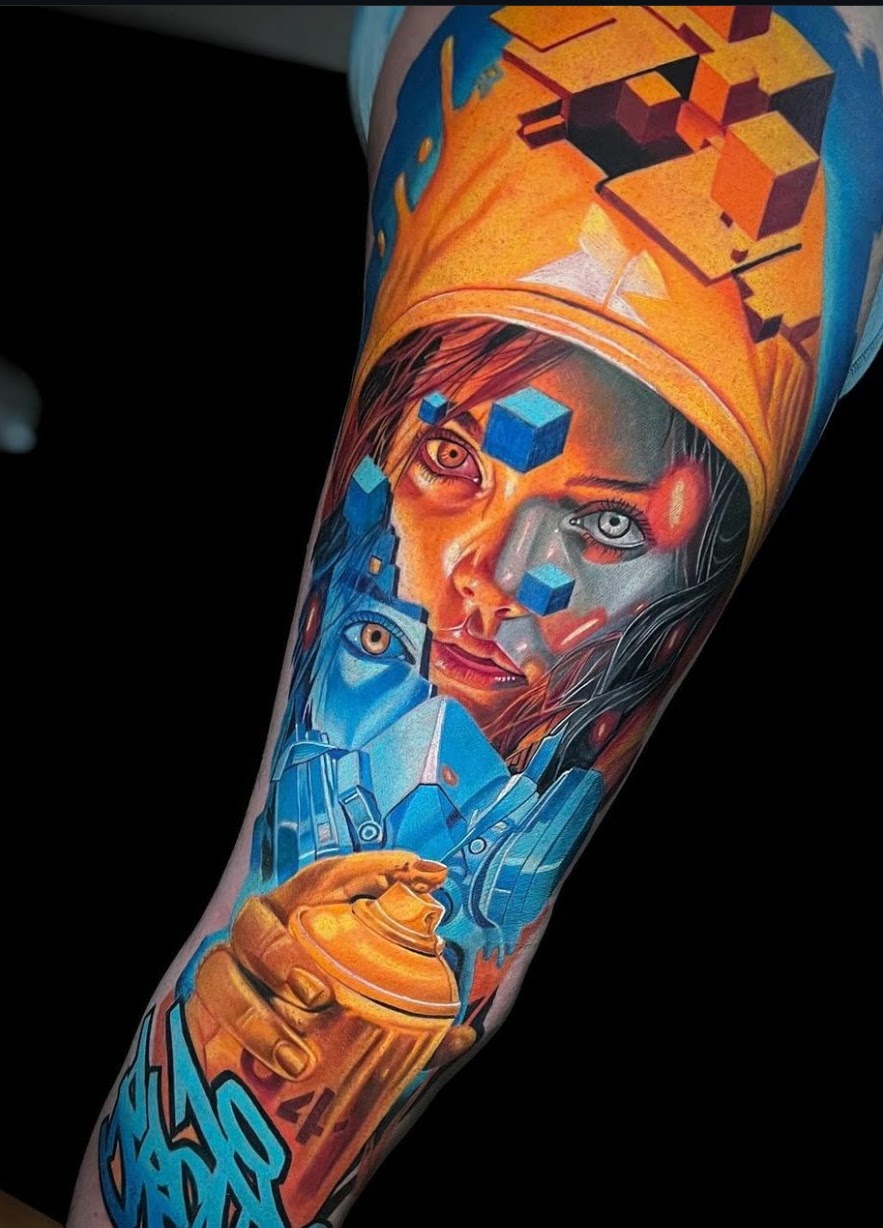 Tatuaje realismo Star Wars personaje Darth Vader color — CAOS Art Tattoo Chile