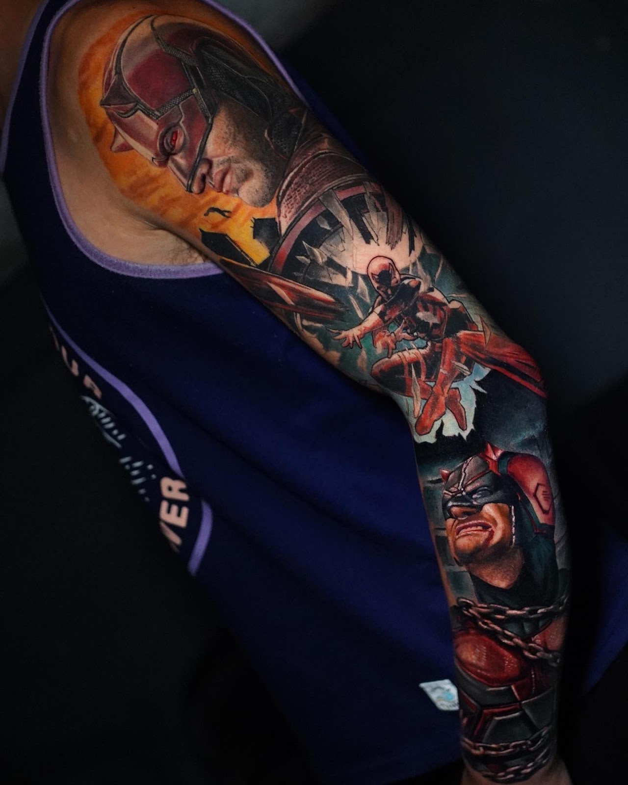 Tatuaje realismo faraón egipcio pirámides color — CAOS Art Tattoo Chile