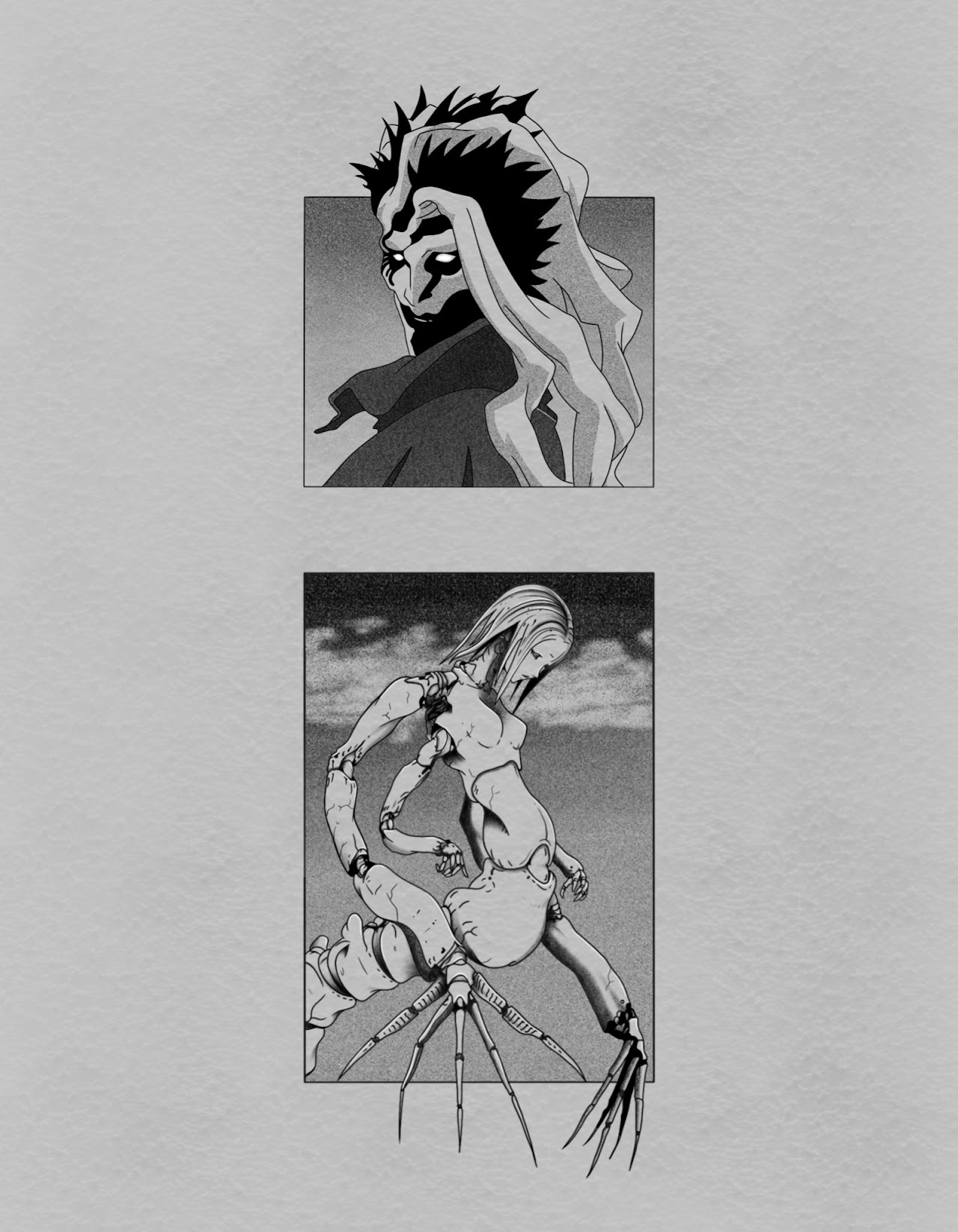 Flash Animé Blackwork 2 — Sebastián CAOS Tattoo