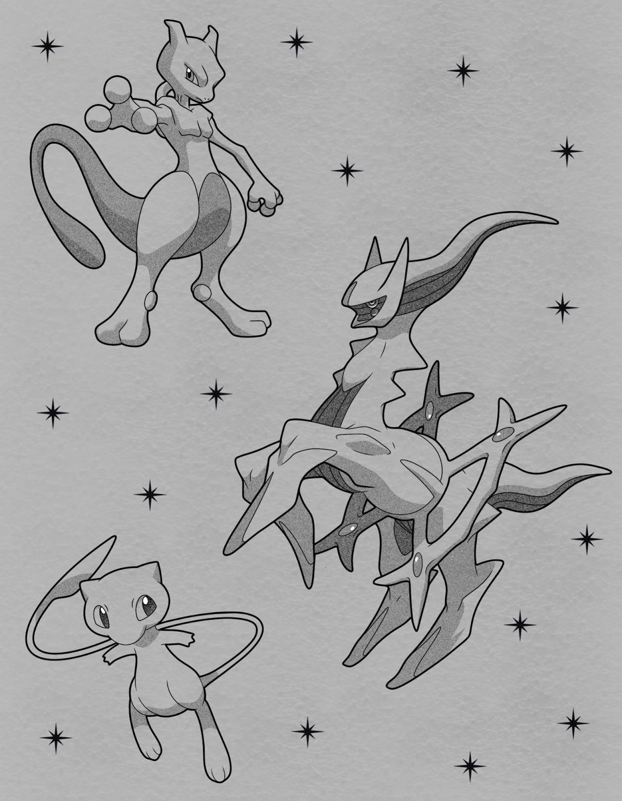 Flash Animé Blackwork 5 — Sebastián CAOS Tattoo